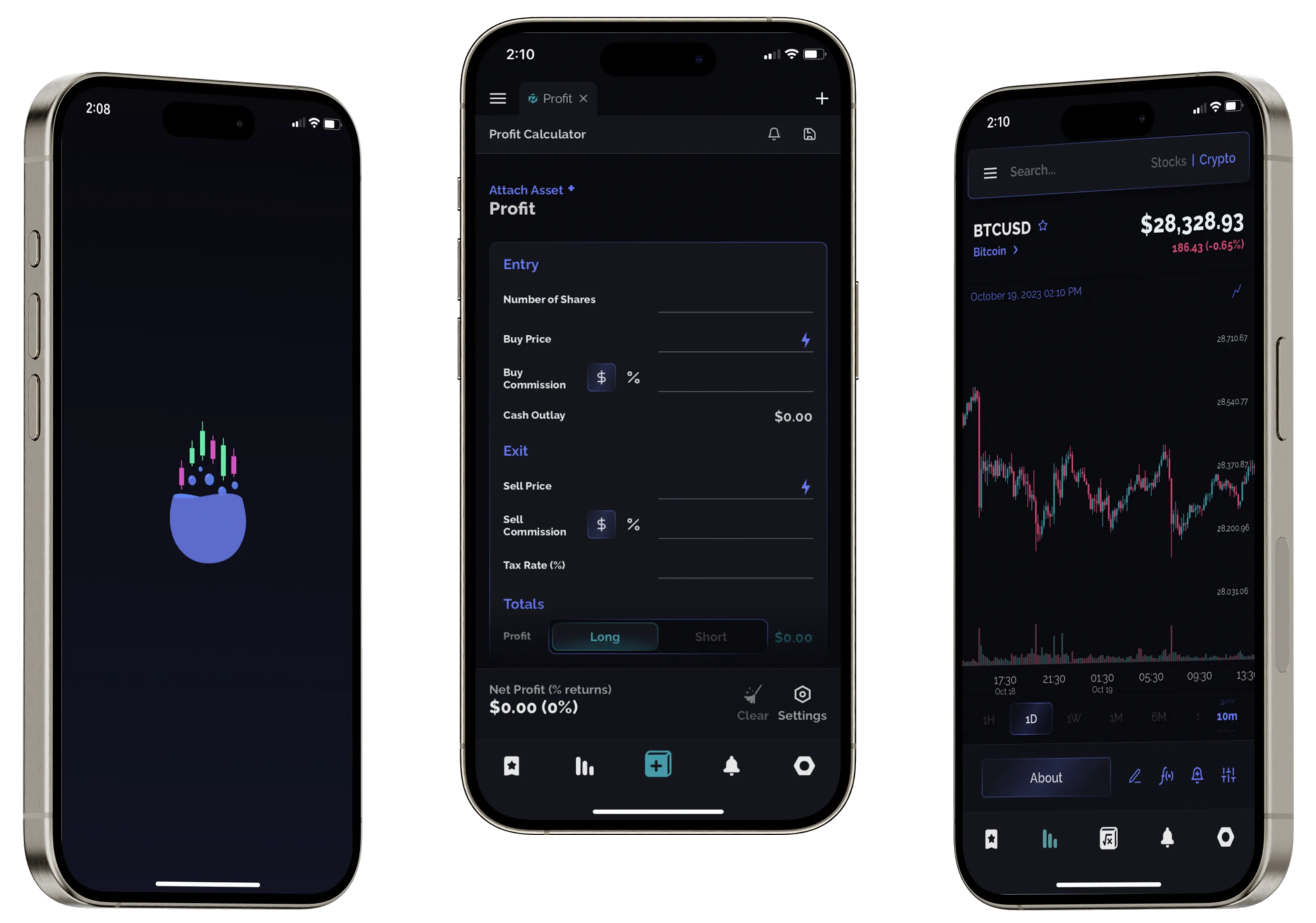 TradeBar case-study page - three phones